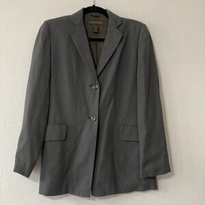 Banana Republic Women's Blazer Made in Italy 100% Wool Gray Size 2 Work Career